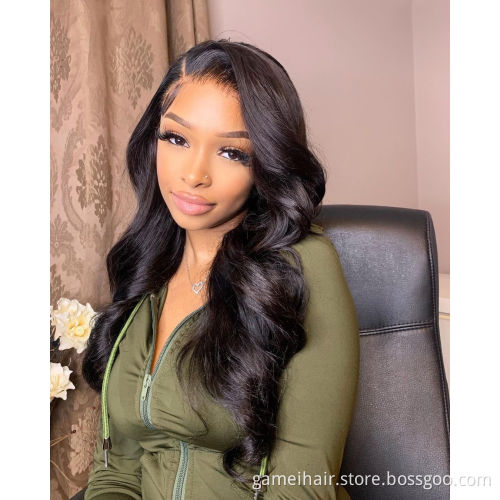 Body Wave Wig Human Hair Lace Front Wig With Baby Hair For Black Women Brazilian Virgin 16-40Inch 150%Density Pre Plucked Wig